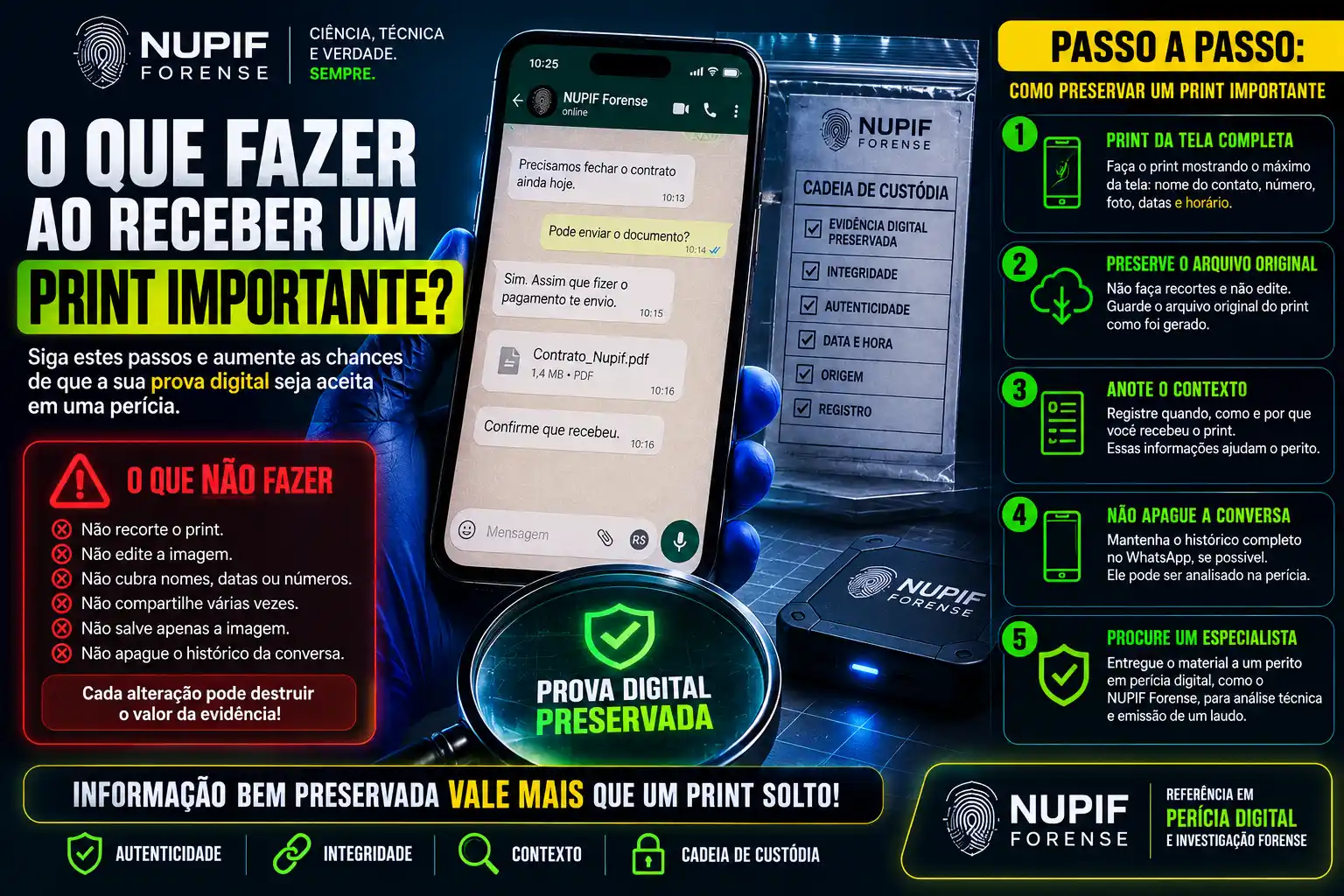 O QUE FAZER AO RECEBER UM PRINT IMPORTANTE